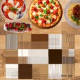 thumbnail image 2 of Amarainy Geometric Brown And Beige Patchwork Design Linen Table Mats Set Of 4 For Home Kitchen Table Decor 12x18 inch, 2 of 5