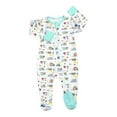 thumbnail image 2 of Mikilon Spring and Autumn Boys and Girls Long Sleeve Baby One-piece Suit Sole Epoxy Wrap Foot Baby Romper Pajama Onesie for Baby Girls 9-12 Months Multi-color on Clearance, 2 of 9