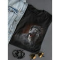 thumbnail image 3 of Beautiful Black Afghan Hound Dog T-Shirt Women -Image by Shutterstock, Female Large, 3 of 4