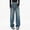 Blue, variant on Women's Mid-Low Waist Baggy Boyfriend Jeans Vintage Wide Leg Denim Streetwear Pants