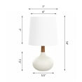 thumbnail image 3 of Maxax 14" Ceramic Table Lamps Set of 2, Small Beside Lamps, Modern White Bedside Nightstand Lamps for Living Room Bedroom, 3 of 7