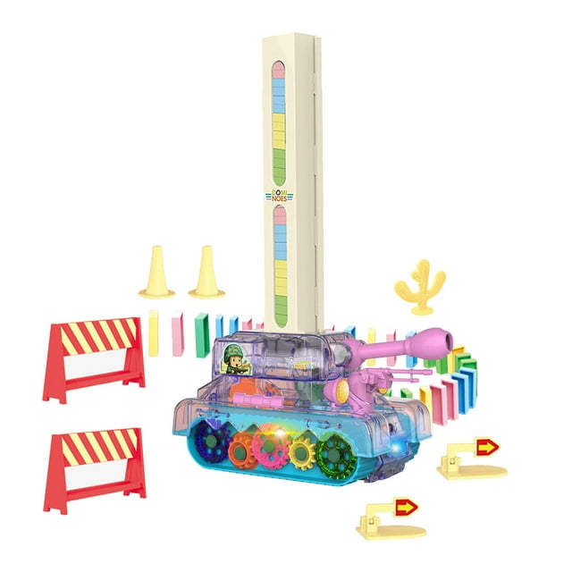 Juego de bloques de tanque eléctrico creativo, juguetes educativos, bloques de construcción, juguete apilable, juego de tanque de juguete para niños Amaranto CUTICAT Juguetes de tanque eléctrico