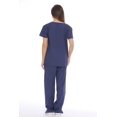 thumbnail image 3 of Just Love Women's Nurse Scrub Sets - Mock Wrap Style for Comfort and Style (Navy With Light Pink Trim, 1X), 3 of 3