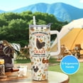 thumbnail image 3 of 40 oz Chicken Cup Tumbler with Handle Lid and Straw, Chicken Themed Lover Gifts for Women, Cute Tumblers for Women, 3 of 6