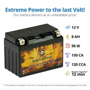 Pirate Battery YTX9-BS Sealed Agm 12V 135Cca Motorcycle Battery For Honda 650Cc Xr650L 2006