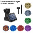 thumbnail image 2 of Guirnalda de luces solares de 200 LED de 72 pies con 8 modos para jardín, patio, fiesta de bodas, 2 of 5