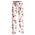 thumbnail image 5 of Christmas Pajama Pants for Women Christmas Deer Santa Claus Print Pj Bottoms Soft Casual Comfy Lounge Sleep Pants Loose Fit Pjs Pants Wine,2XL, 5 of 5