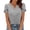 Gray, variant on Aboser Embroidered Tops for Women Short Sleeve Beach Shirts Trendy Casual Bohemian T Shirt Loose Fitted V Neck Blouses Going Out Top