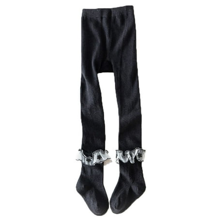

Baywell Girls Tights Cable Knit Leggings Stockings Infants Toddlers Cotton Pantyhose Black 2-3Y