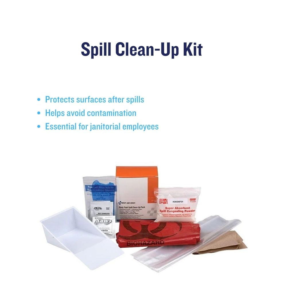Pac-Kit First Aid Body Fluid Spills Clean Up Pack For Removal & Cleaning 4 Boxes