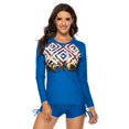 thumbnail image 1 of Coofit Two Piece Swimsuit Set Long Sleeve Sun Protection Rash Guard Wetsuit for Women, 1 of 9