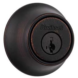 Kwikset 660 Single Cylinder Deadbolt featuring SmartKey Security in Venetian Bronze