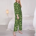 thumbnail image 3 of Honeii Crayfish Army print Women's Pajama Sets Long Sleeve Button Down Sleepwear Nightwear Soft Pjs Lounge Sets-Medium, 3 of 7