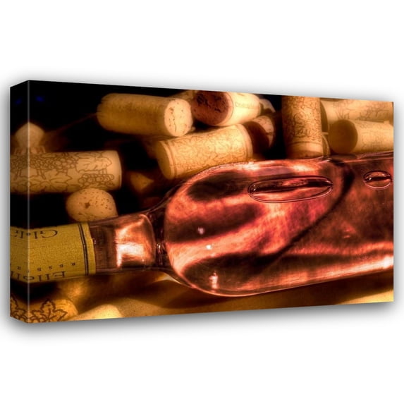 C. Thomas McNemar 40x28 Gallery Wrapped Canvas Wall Art Titled - Wine Bottle and Corks