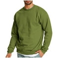 thumbnail image 2 of BXINGOHAI Sherpa Lined Sweatshirts for Men Fleece Crewneck Sweatshirt Pullover Warm Shirts for Winter Green,XL, 2 of 6