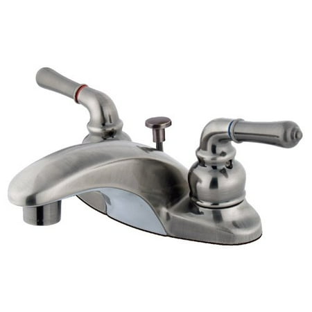 Design Magellan Centerset - Kingston Brass Magellan Centerset Bathroom Faucet with ABS Pop-Up Drain