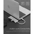 thumbnail image 5 of LENTION USB-C Multiport Adapter with 4K HDMI Output,4 USB 3.0,Type C Charging,USB C Hub Docking Station Compatible 2023-2016 MacBook Pro,New Mac Air&Surface,Chromebook,More(C35,Silver), 5 of 11