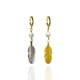 thumbnail image 2 of Vangania collar largo ajustable de plumas bicolor dorado plateado 100 cm, 2 of 8