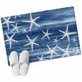 thumbnail image 2 of Rectangle Area Rugs 2 x 3 Ft, Navy Blue Coastal Non-Slip Residential Carpet, Summer Ocean Waves Ombre Sea Starfish Indoor Crawling Mats Runner Rugs for Living Room/Dining Room/Bedroom, 2 of 9