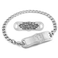 thumbnail image 1 of MedicEngraved Stainless Steel Custom Medical Alert Bracelet - 5mm Curb Link, 1 of 7