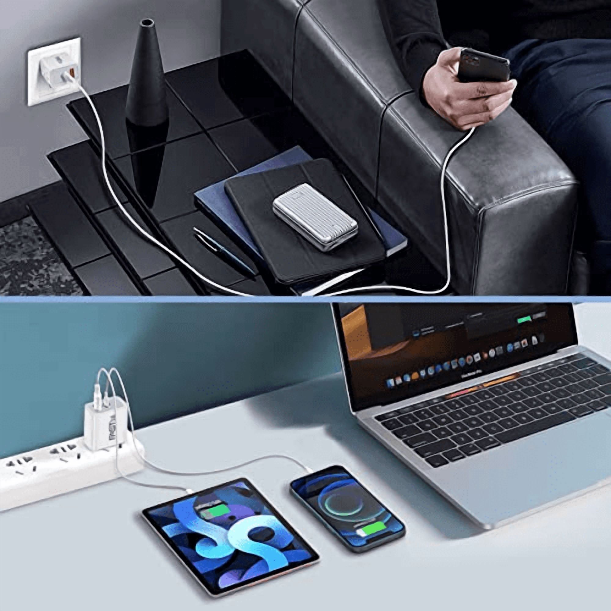 xzyuan 5 Pack USB C Wall Charger Block Dual Port PD Power Delivery Fast Type C Charging Block USB C Adapter Plug Box Brick Cube for iPhone 15 Pro Max, Google Pixel 6 5, Samsung Galaxy (White)