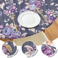thumbnail image 4 of Round Fitted Tablecloth with Elastic Edges Fits 36"-44" Round Tables Pioneer Colorful Floral Waterproof Table Cover Washable Indoor and Outdoor for Party Kitchen Dinner Banquet Patio Picnic, 4 of 7