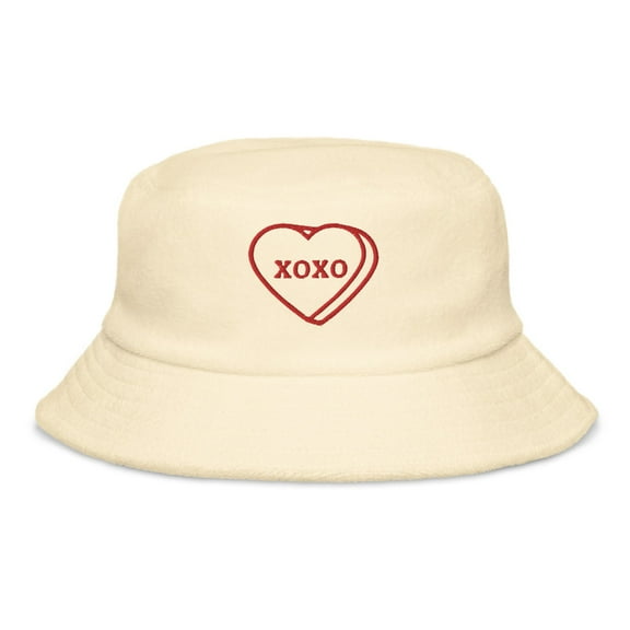 Unstructured terry cloth bucket hat