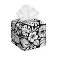 thumbnail image 1 of Fotbe Tropical Leaves Porta Pañuelos Decorativo de Cuero, Caja Cuadrada Moderna para Pañuelos Faciales, Organizador y Dispensador 5x5x5'', 1 of 7