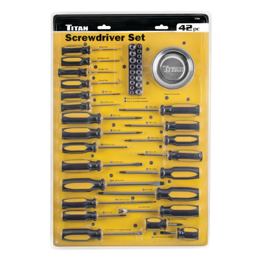 Titan Tools 17242 42 Piece Screwdriver Set