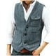 thumbnail image 1 of pstuiky Camiseta sin mangas para hombre, Top casual de moda con múltiples bolsillos y cuello en V sin mangas de color sólido para hombre Camisas de hombre m, 1 of 7