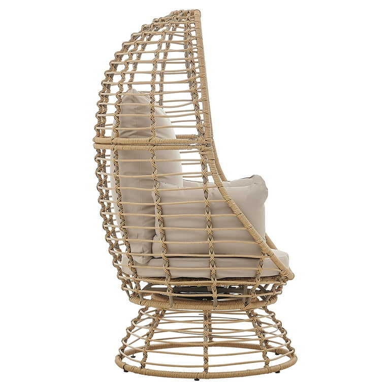 Wicker swivel egg discount chair