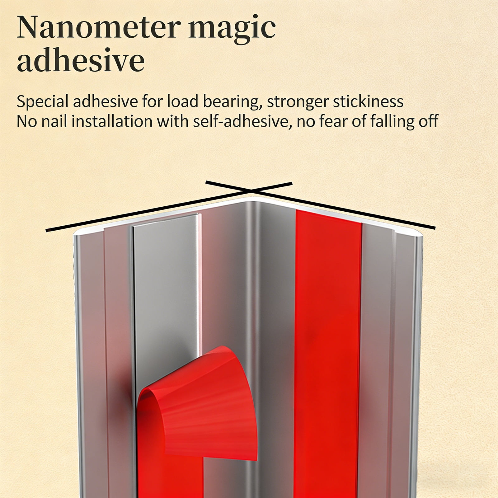 Self-adhesive aluminum corner protection profile, angle strip for walls and ceiling transitions, stair edges and furniture, anti-collision edge protection strip