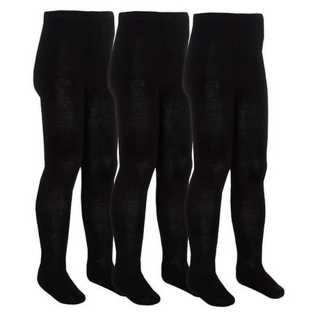 

3 Pair Multipack Girls Bamboo School Tights | Sock Snob | Footed Soft Plain Pantyhose in Black Grey White Navy Blue