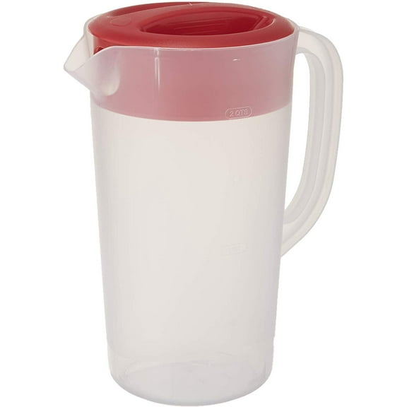 Rubbermaid SYNCHKG097314 644766082384 Pitcher 2.25 qt-White with Red Cover 3-Pack