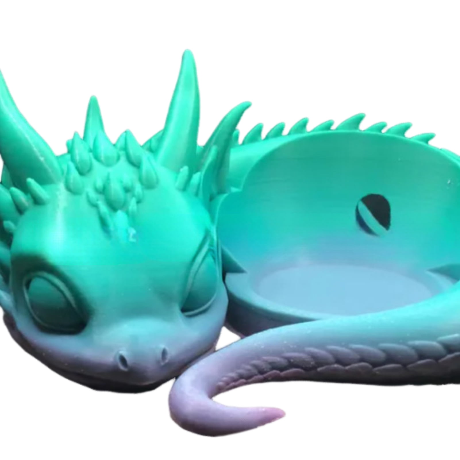Primegos 3D Printed Dragon Speaker Stand Lying Dragon Smart Speaker Base Cartoon Dragon Loudspeaker Base Home Office Desktop Decoration