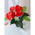 thumbnail image 3 of 1/2 Bundles Artificial Flowers Simulated Anthurium Green Plants for Home Furnishings Hotel Decorations, 3 of 6