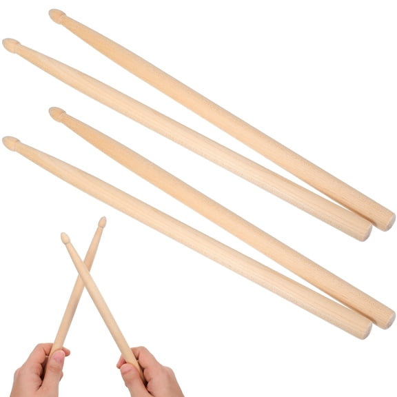 2 Pairs Durable Stage Drumsticks Performance Percussion Drumsticks Maple Drum Sticks