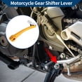 thumbnail image 2 of Folding Motorcycle Gear Shifter Lever for Bosuer 125 Aluminum Alloy Pedal Shift Lever Arm Gold Tone Lever Silver Tone Head, 2 of 6