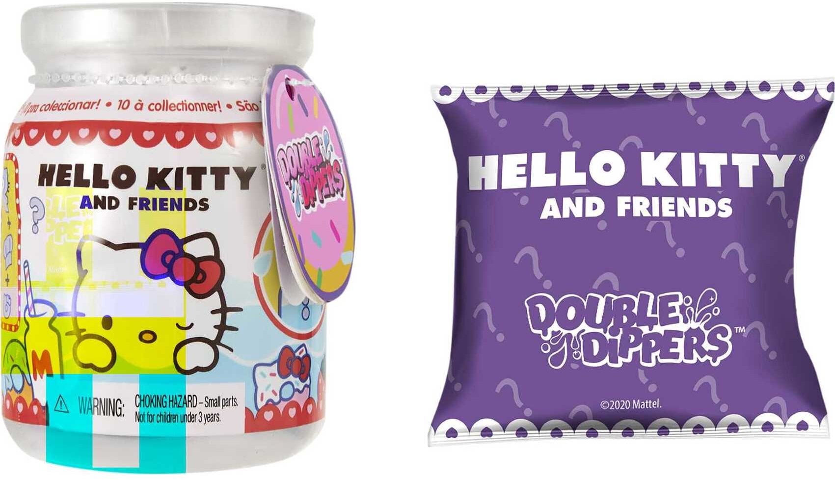 Sanrio Hello Kitty Double Dippers Collectible Figures (2-in / 5.1-cm) with Hat and Dessert Accessories, Surprise Blind Pack