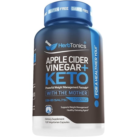 Herbtonics Apple Cider Vinegar Capsules Plus Keto BHB | Fat Burner & Weight Loss Supplement for Women & Men | Appetite Suppressant