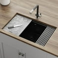 thumbnail image 2 of Ruvati 30-inch Workstation Matte Black Dual Mount Kitchen Sink, 2 of 4