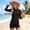 Black, variant on Cethrio Girls' Rash Guard Swimsuits, 2 Piece Surfing Beach Long Sleeve Kids' Swimwear Bathing Suit Pink Size 12