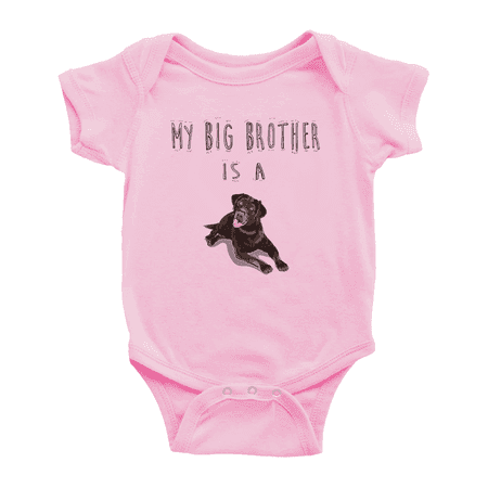 

My Big Brother Is A Labrador Retriever Dog Cute baby romper jumpsuit Newborn-24 Monthes
