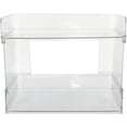 thumbnail image 3 of Skywin Stackable Plastic Storage Bins Open Front, 2-Tier Acrylic Pantry Organizer Bins With Linear Design For Toy Organizers and Storage Bins For Pantry, Kitchen, and Bathroom Essentials (Clear), 3 of 7