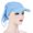 light blue, variant on Fashion Bandana Ladies Brim Cap Beach Windproof Travel Solid Color Turban Cap Women Cap Sun Hat Headscarf RED