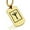 Gold, variant on Stainless Steel Elder Futhark Elhaz Rune Dog Tag Pendant Necklace
