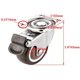 thumbnail image 3 of CHAO Juego de 4 ruedas pequeñas para muebles de 32 mm, incluye 2 ruedas con freno y 2 ruedas giratorias, carga 60 kg, 3 of 5