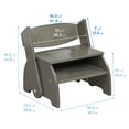 thumbnail image 2 of ECR4Kids Multipurpose Flip-Flop Step Stool and Chair, Childrens Furniture, Grey Wash, 2 of 9