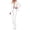 White, variant on Women's Fashion Solid Color Long Sleeved Button Up Suit Jacket Casual Straight Leg Pants Two-Piece Set, Professional and Chic Office Wear,Army Green,L