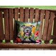 thumbnail image 2 of Pit Bull Terrier Luau Throw Pillow 14 in x 14 in, 2 of 5